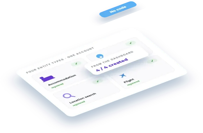 Register the four entity types on your account